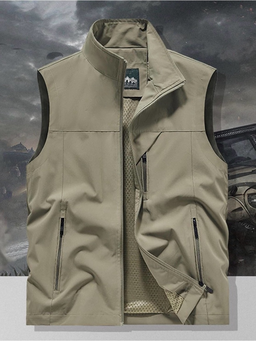 JP VOGUE Men’s Outdoor Vest - Khaki